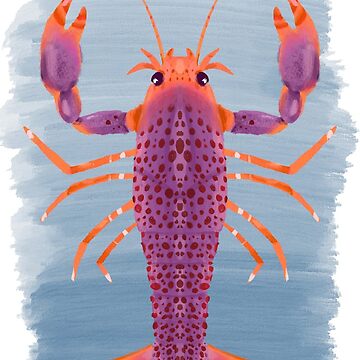 Radical Purple and Orange Reef Lobster | Art Board Print