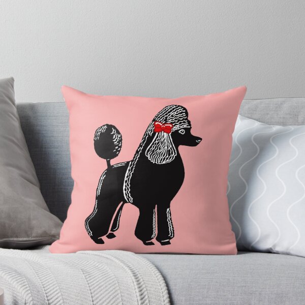 Item preview, Black Standard Poodle with a Red Bow designed and sold by Abigail Davidson.