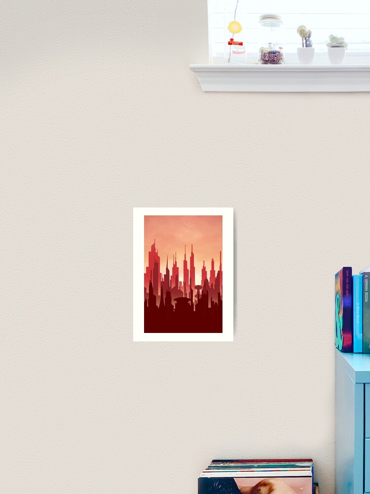City Planet Coruscant Han Solo Chewy Interpretive Star Wars Art Giclée on Canvas 
