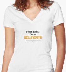 Born on a Hellmouth Women's Fitted V-Neck T-Shirt