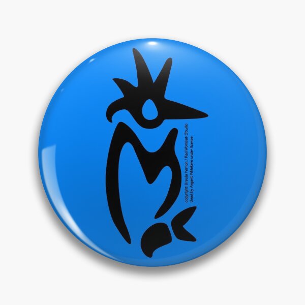 Item preview, Kingfisher Glyph (black on blue) designed and sold by Argent Whiskers.