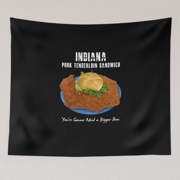 Item preview, Pork Loin Sandwich Deep Fried Cutlet Hamburger Bun Midwest designed and sold by twHistory.