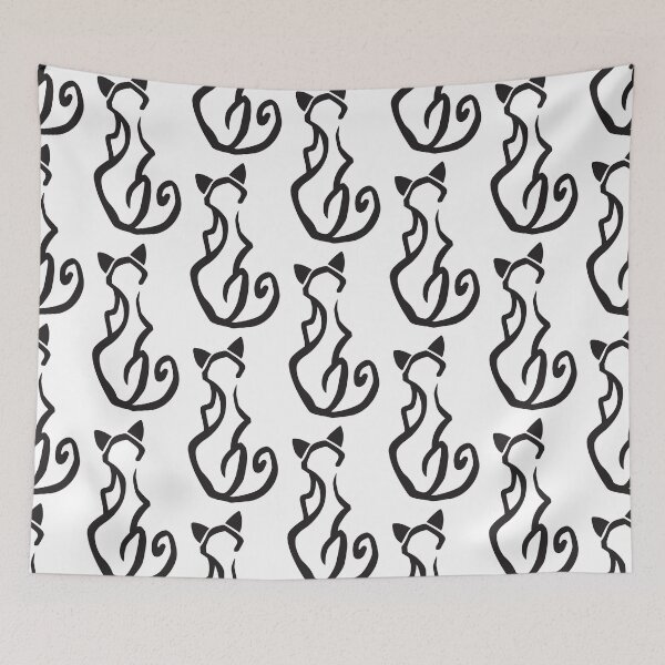 Item preview, Cat Glyph (black) designed and sold by Argent Whiskers.