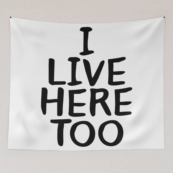 Item preview, I Live Here Too - Lettering Print designed and sold by Urban-Lettering.