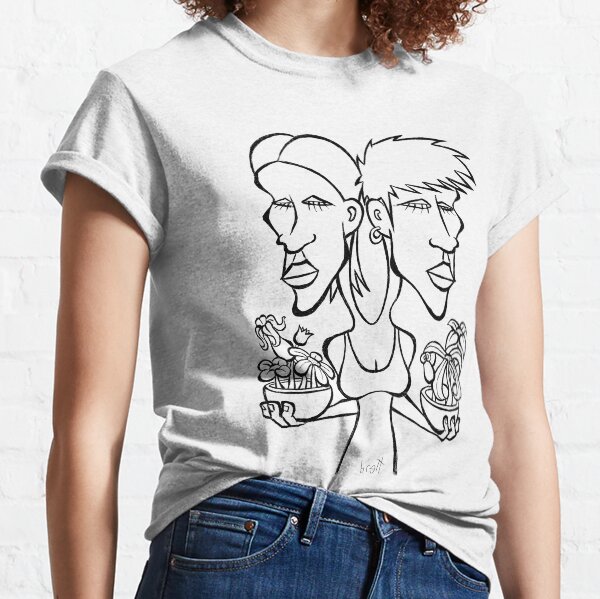 Two Headed Flower Girl Classic T-Shirt