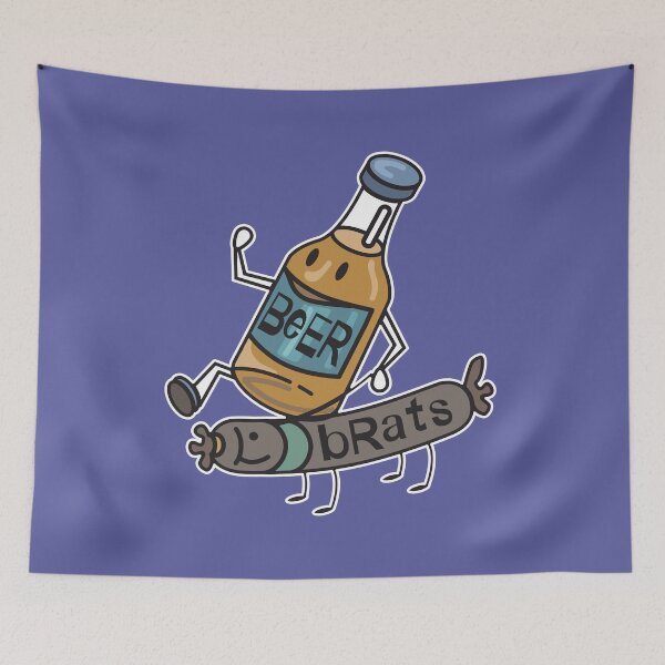 Item preview, Beer And Brats dark background designed and sold by porter-mckeenn.