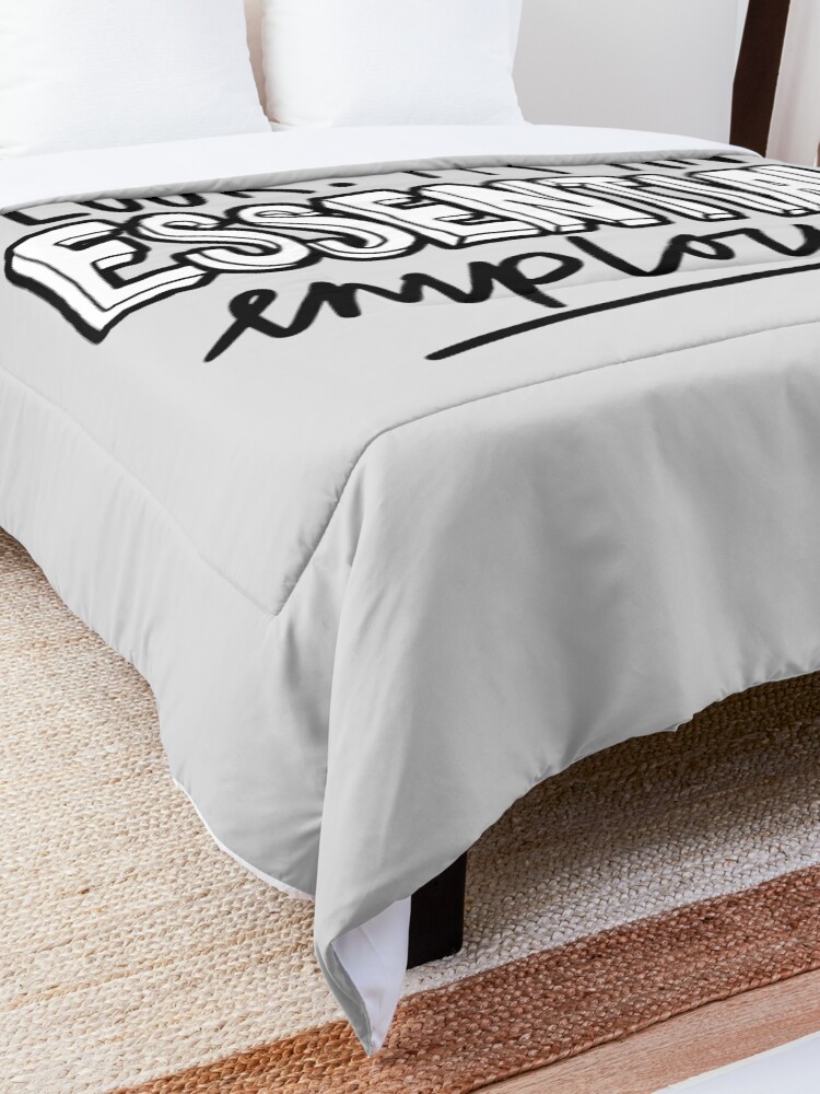 Alternate view of Funny Essential Employee Meme Comforter