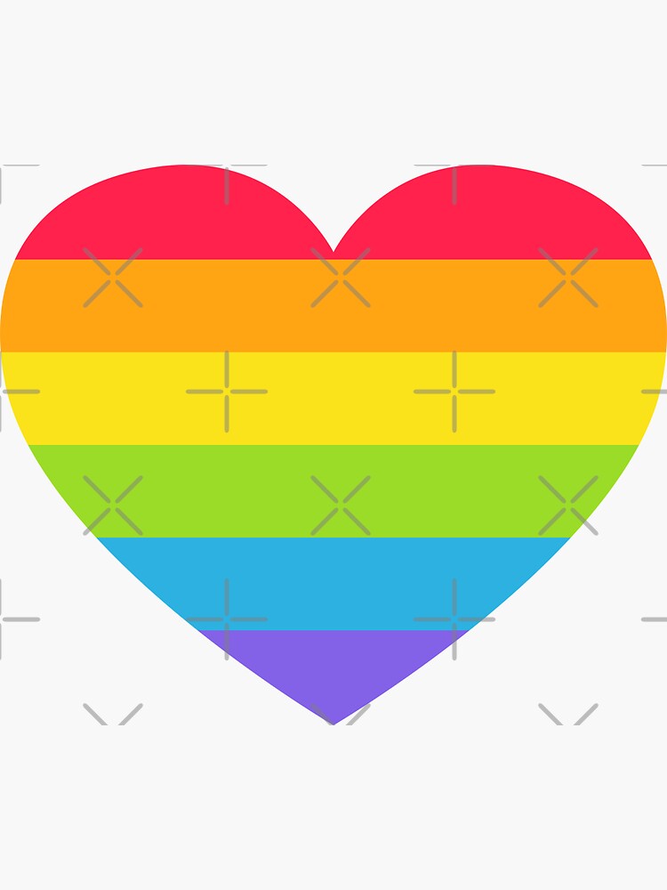 Lgbt Heart Shaped Modern Rainbow Flag Pastel Bright Colors Gay Lesbian