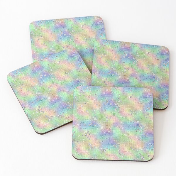 Item preview, Faux Disco Mirror Squares Pastel Rainbow Pattern for Spring designed and sold by 4Craig.
