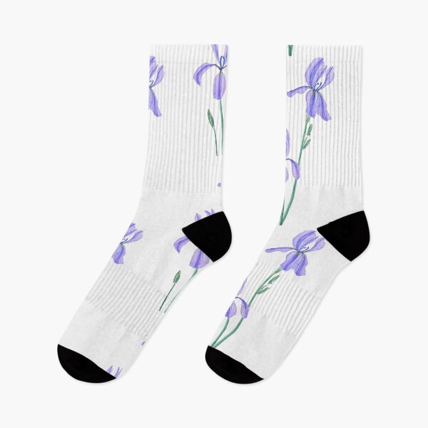 Item preview, hand painted two elegant purple iris watercolor  designed and sold by ColorandColor.