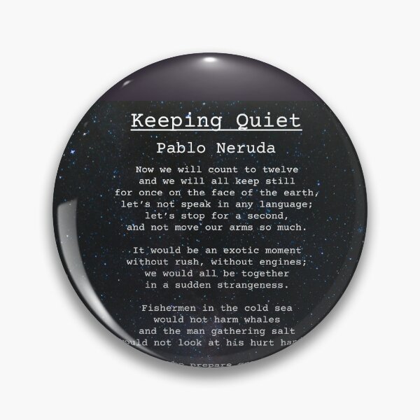 Item preview, Keeping Quiet Poem designed and sold by NeonCrabStudio.