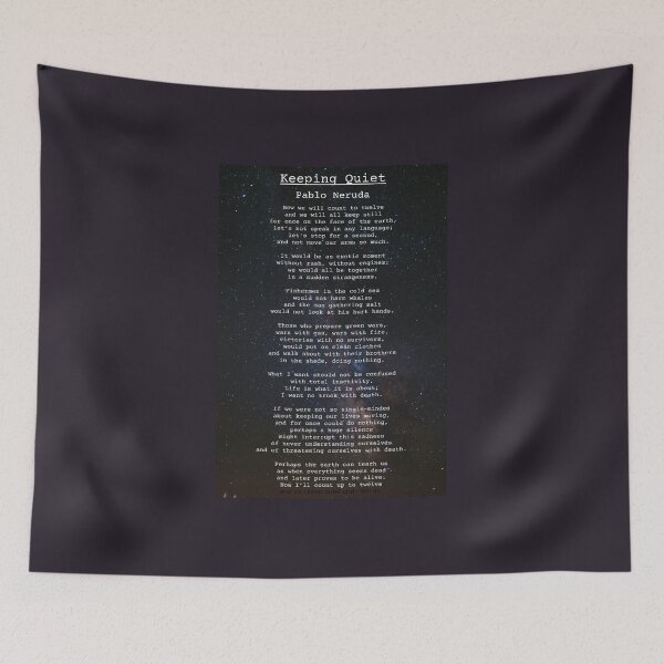Item preview, Keeping Quiet Poem designed and sold by NeonCrabStudio.