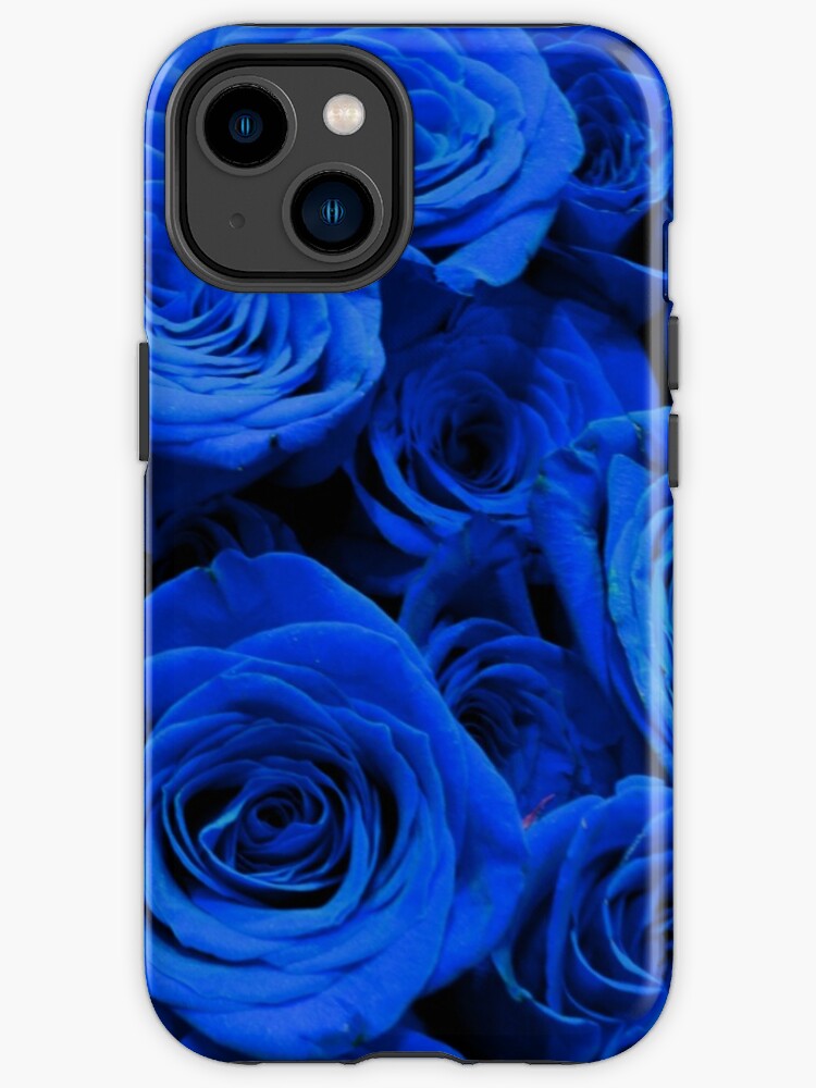 Funda de iPhone «Rosas azules, foto floral romántica de bígaro, ramo floral azul  real» de hollycooper | Redbubble