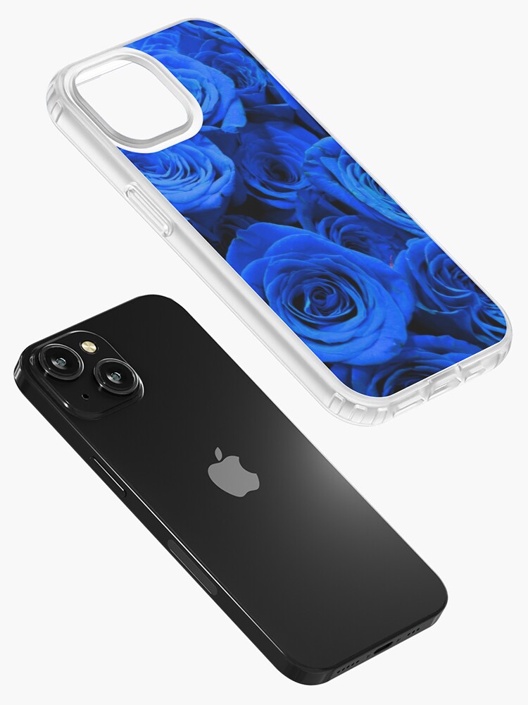 Blue Roses Romantic periwinkle floral photo royal blue floral bouquet iPhone Case