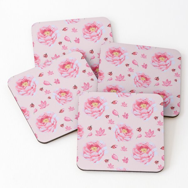 Item preview, peonies and ladybugs  designed and sold by AlexisEibel-Art.