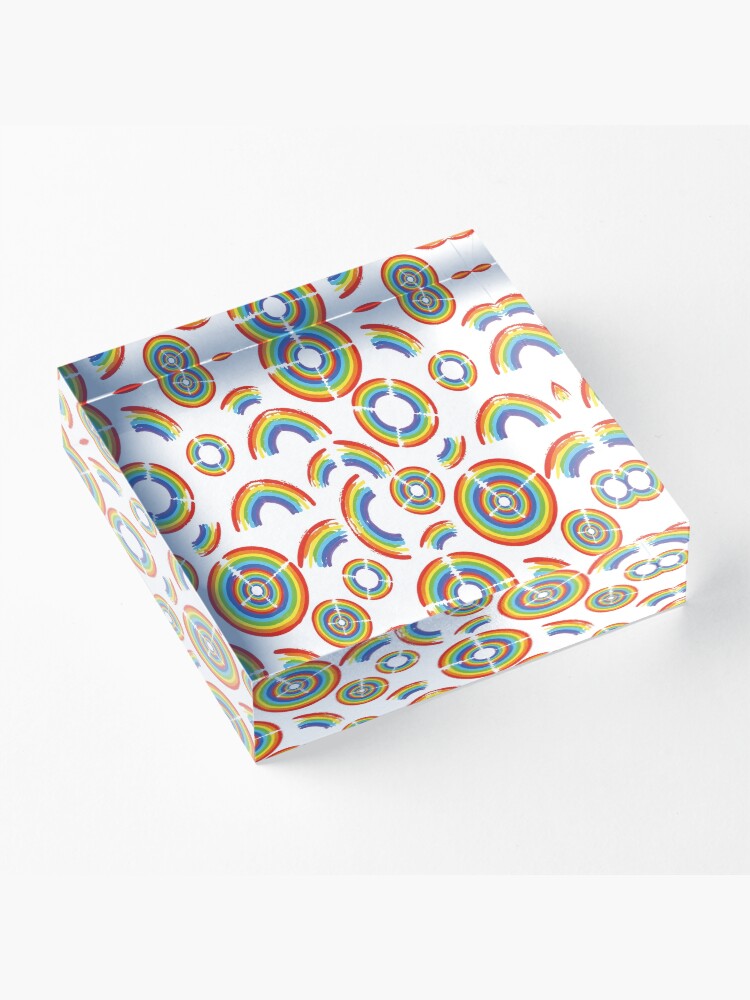 Alternate view of Rainbow Trail Acrylic Block