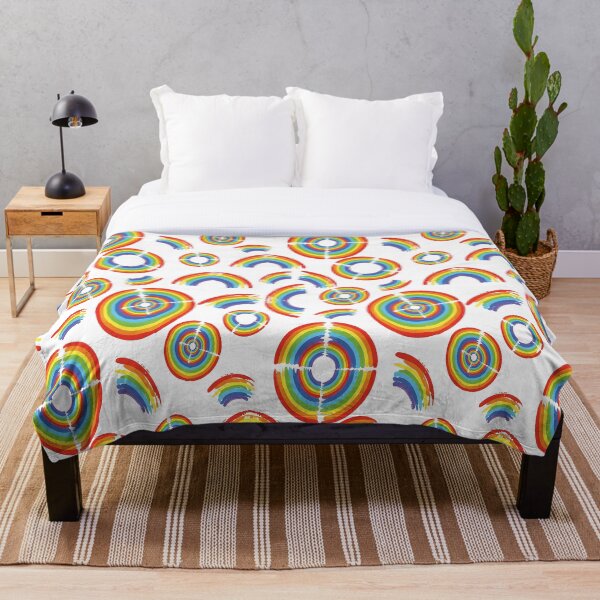 Rainbow Trail Throw Blanket