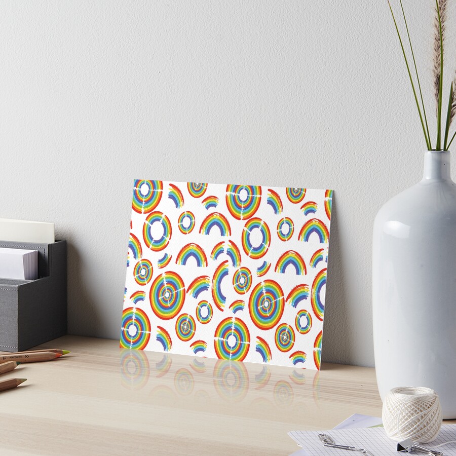 Rainbow Trail Art Board Print
