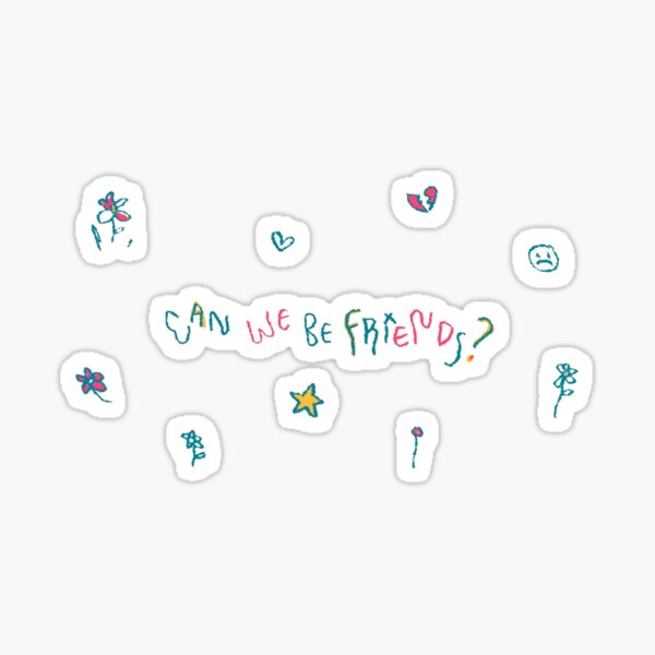 Can We Be Friends? Doodle Sticker