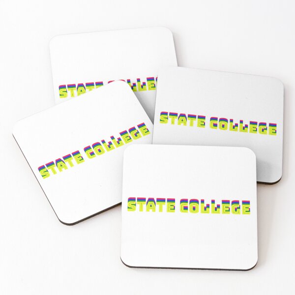 Item preview, state college - yellow green blue red, college towns designed and sold by mscheess.