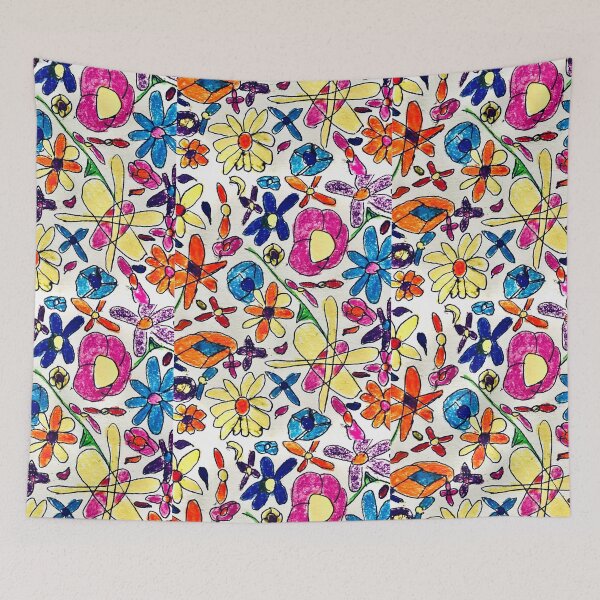 Item preview, Playful flowers  sprinkle  designed and sold by Tonyasartprints.