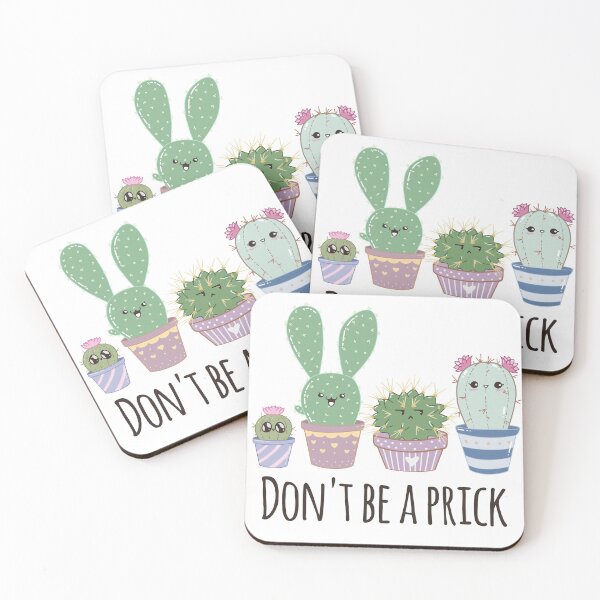 Item preview, Don't be a prick- pun kawaii cute cactus  designed and sold by TheElkWillow.