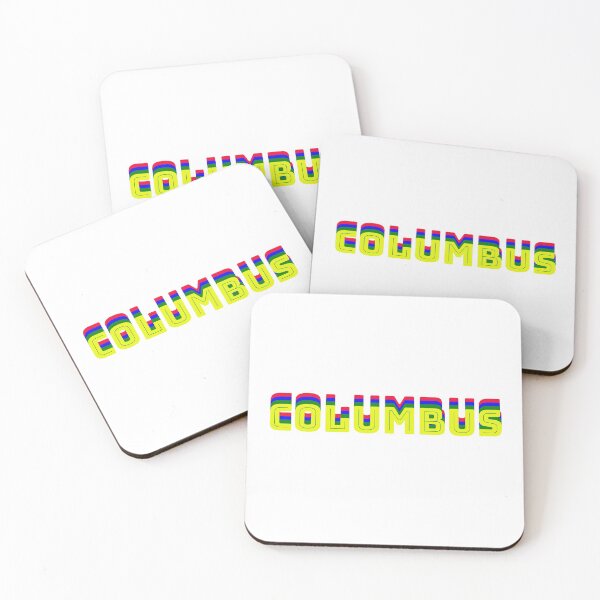 Item preview, columbus - yellow green blue red, college towns designed and sold by mscheess.