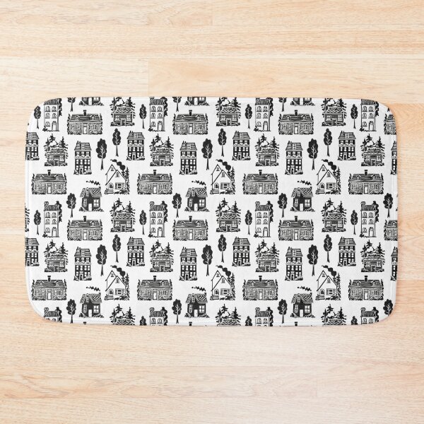 Item preview, Block Printed Houses designed and sold by foxandfables.