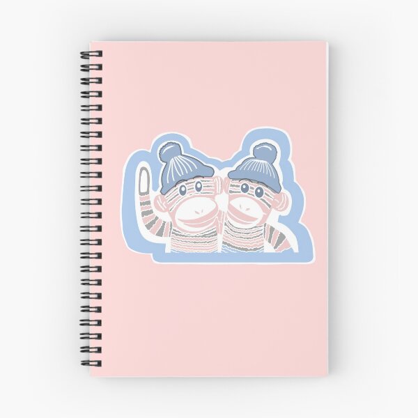 Item preview, Light Pink and Soft Blue Sock Monkeys designed and sold by Abigail Davidson.
