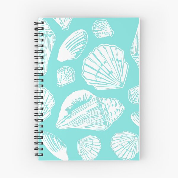 Item preview, Seashells Turquoise and White Pattern designed and sold by Abigail Davidson.