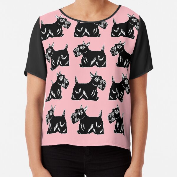 "Scottie Dogs Pink & Black Pattern" Tshirt for Sale by AbigailDavidson
