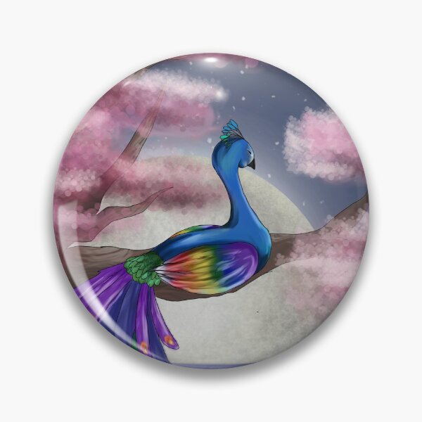 Item preview, Rainbow Peacock in a Blossom Tree designed and sold by Bailey Swinney.