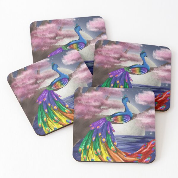 Item preview, Rainbow Peacock in a Blossom Tree designed and sold by Bailey Swinney.