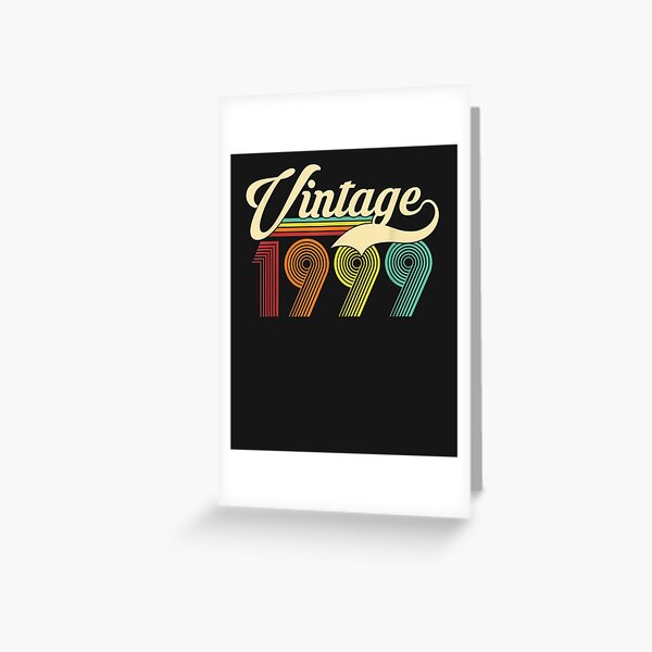 Vintage Retro 1999 21 Years Old 21st Birthday Gift Men Women Greeting Card