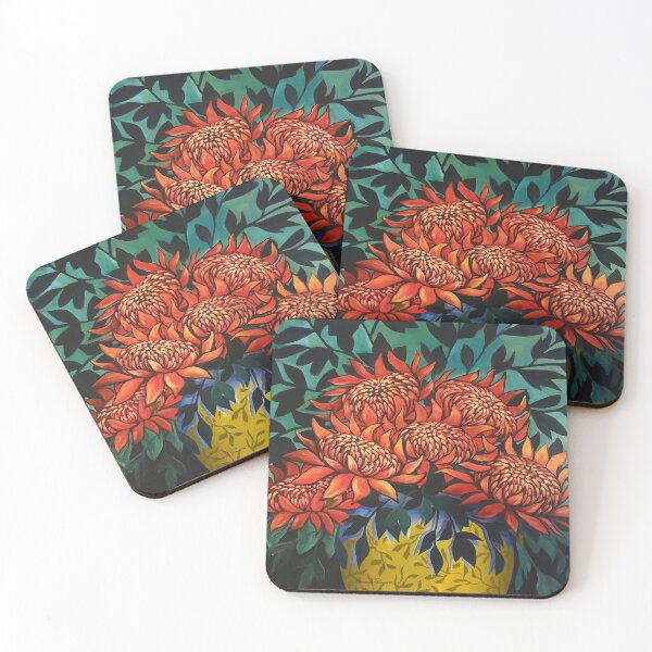 Item preview, A Vase of Waratahs designed and sold by Marian Rennie.