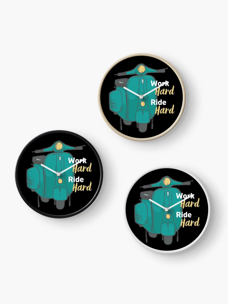 Thumbnail 3 of 4, Clock, Work Hard - Ride Hard designed and sold by ShiftyG.