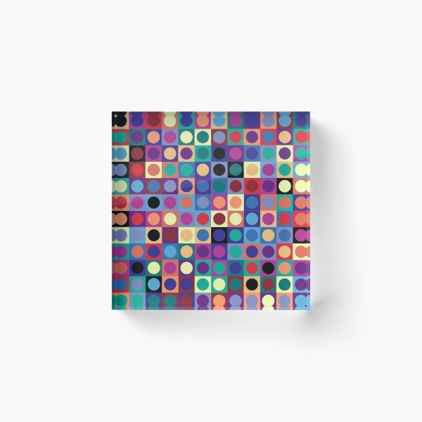 Vasarely Inspired Acrylic Block