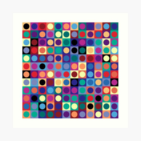 Vasarely Inspired Art Print