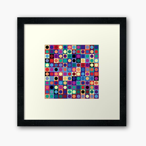 Vasarely Inspired Framed Art Print