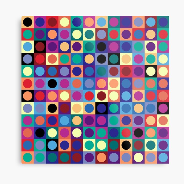 Vasarely Inspired Metal Print