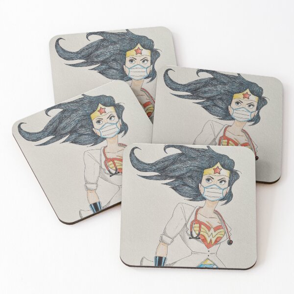 COVID19 Doctor Hero Coasters (Set of 4)
