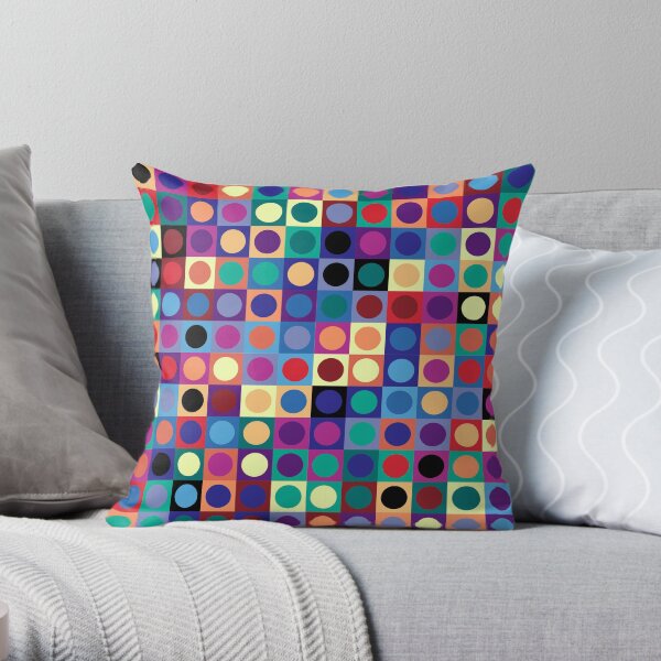 Vasarely Inspired Throw Pillow