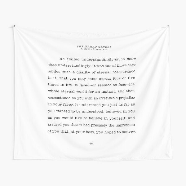 Tentures Sur Le Theme Gatsby Citation Redbubble