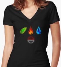 Pokemon Women's Fitted V-Neck T-Shirt