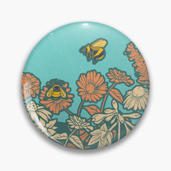 Item preview, Bees Over Flower Meadow designed and sold by comfykindness.