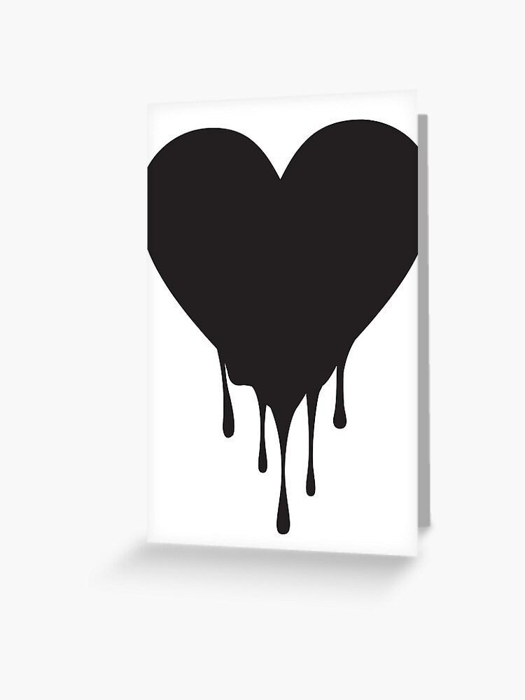 Dark Crying Heart Greeting Card By Erospsyche Redbubble