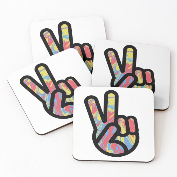 Item preview, Peace sign red tie-dye  designed and sold by FaCurls.