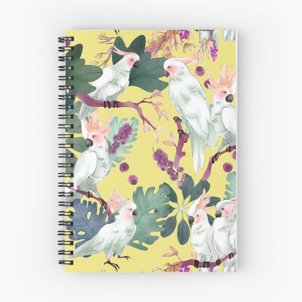 Item preview, Cockatoo botanical pattern in yellow designed and sold by Thiti.