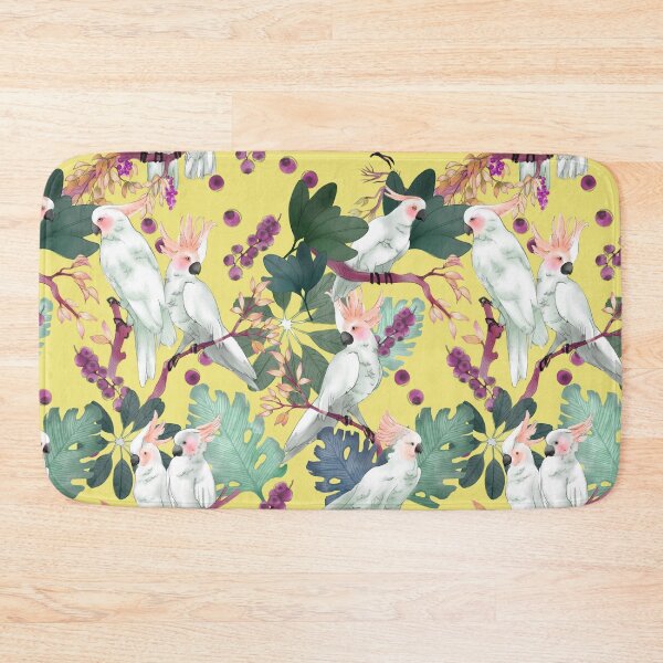 Item preview, Cockatoo botanical pattern in yellow designed and sold by Thiti.
