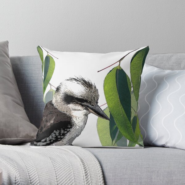 The Kookaburra in the Old Gumtree Throw Pillow